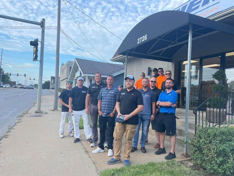 A shot of the Wagner Team standing outside their Missouri Branch